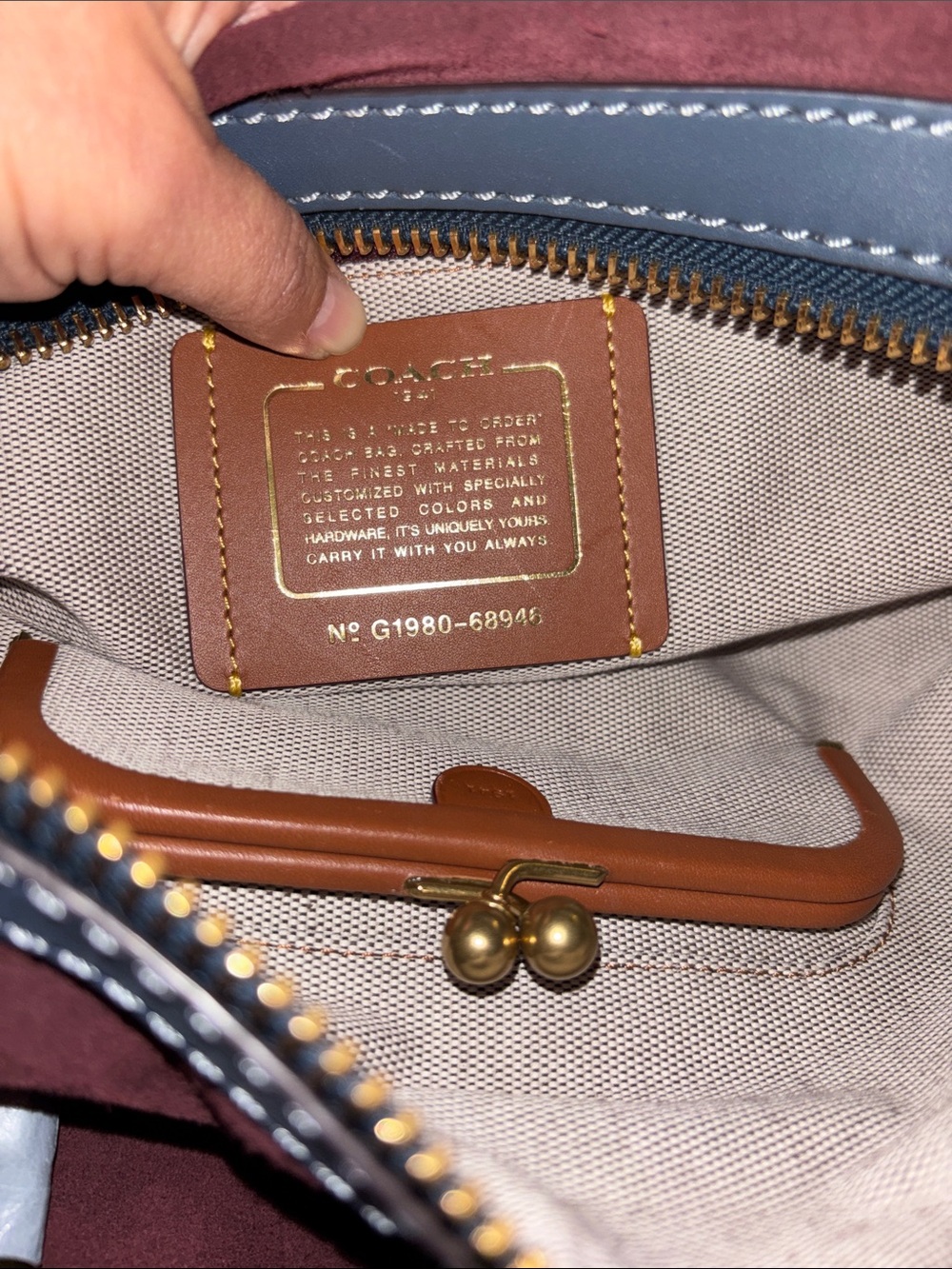 Rare Coach Rogue 36 with ostrich detailing. - Picture 11 of 17